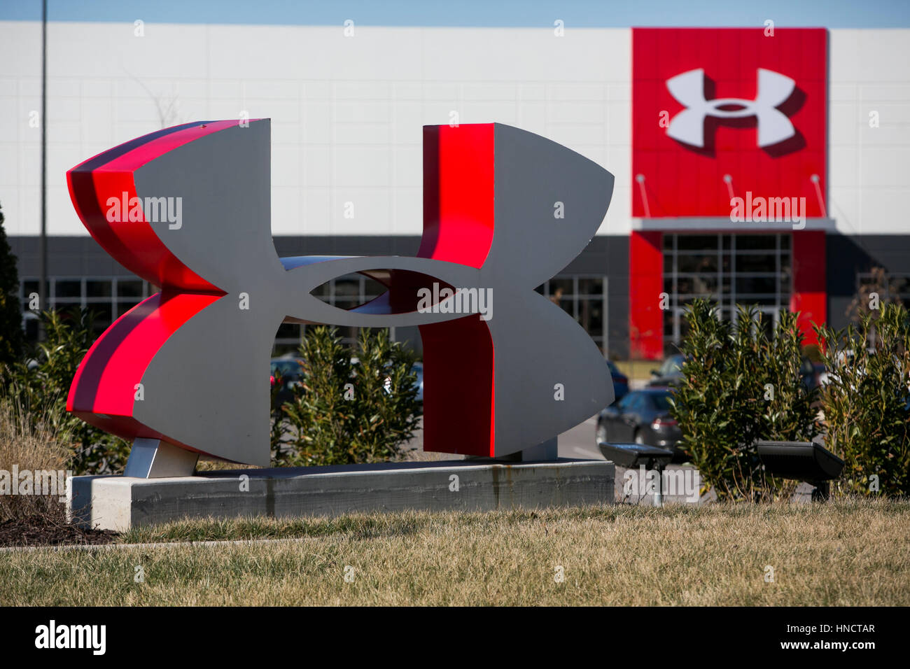A logo sign outside of a facility occupied by Under Armour, Inc., in Mt.  Juliet, Tennessee on February 4, 2017 Stock Photo - Alamy