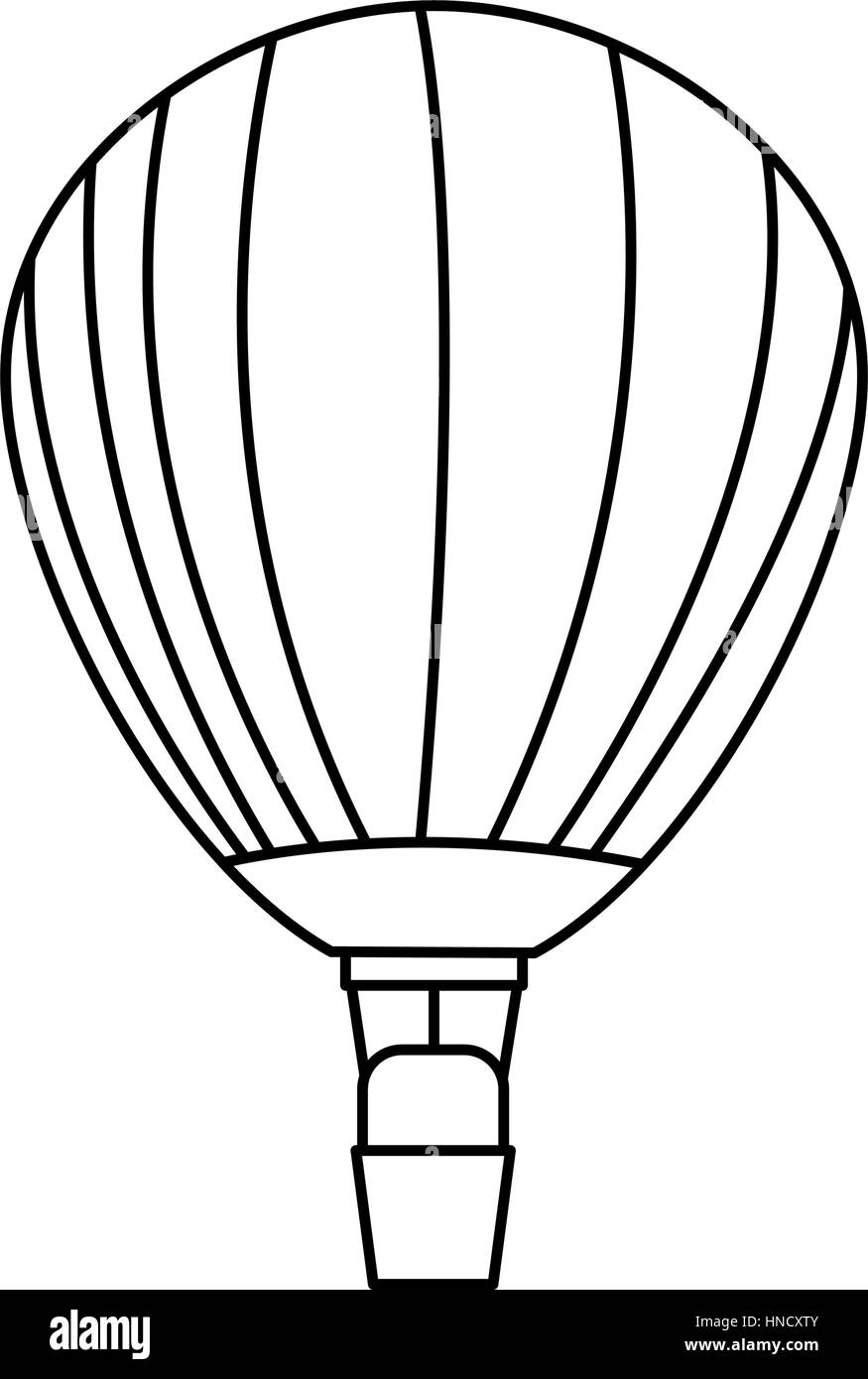 hot air balloon icon over white background. vector illustration Stock ...