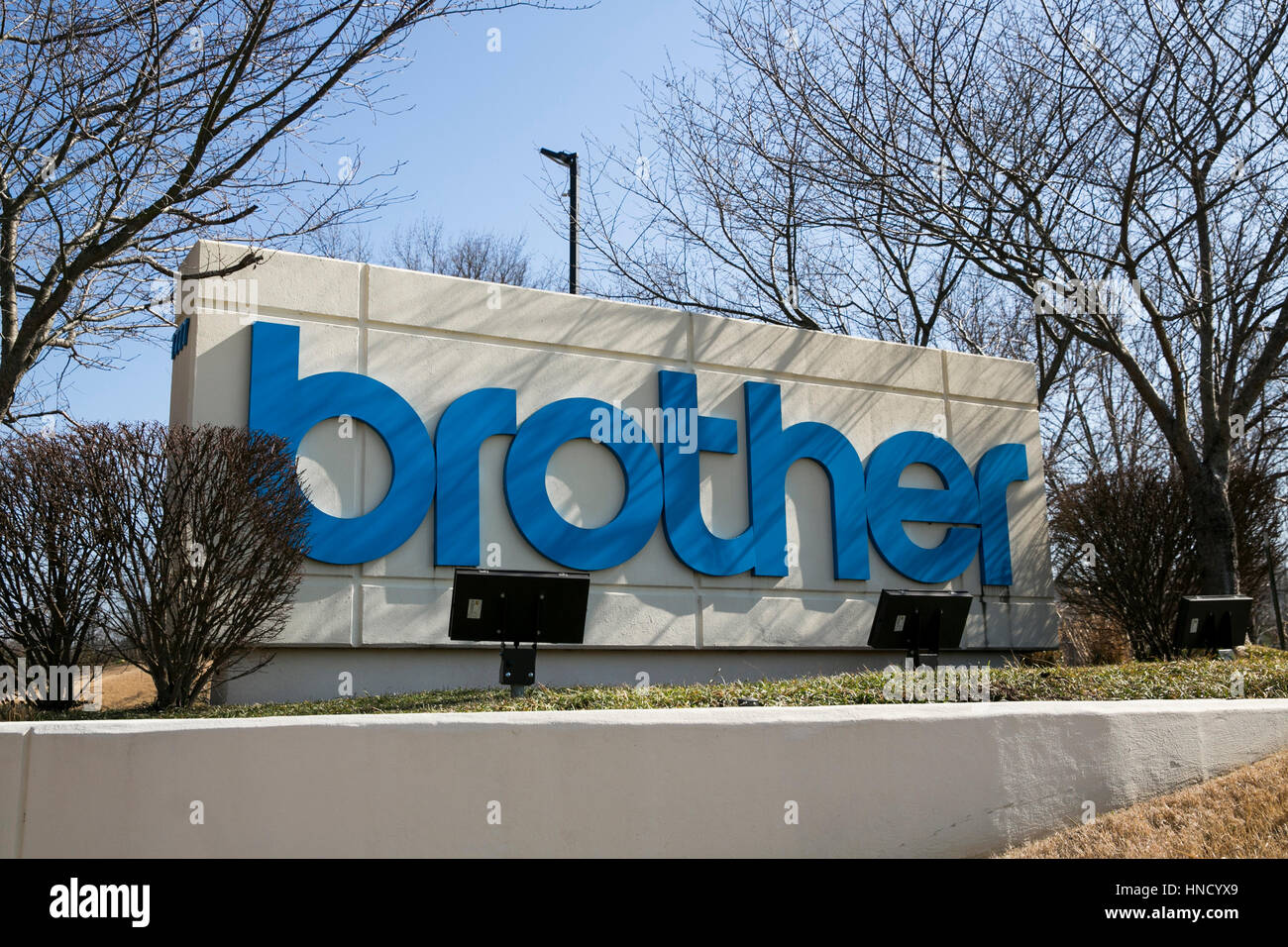 A logo sign outside of a facility occupied by Brother USA in Bartlett, Tennessee on February 5, 2017. Stock Photo