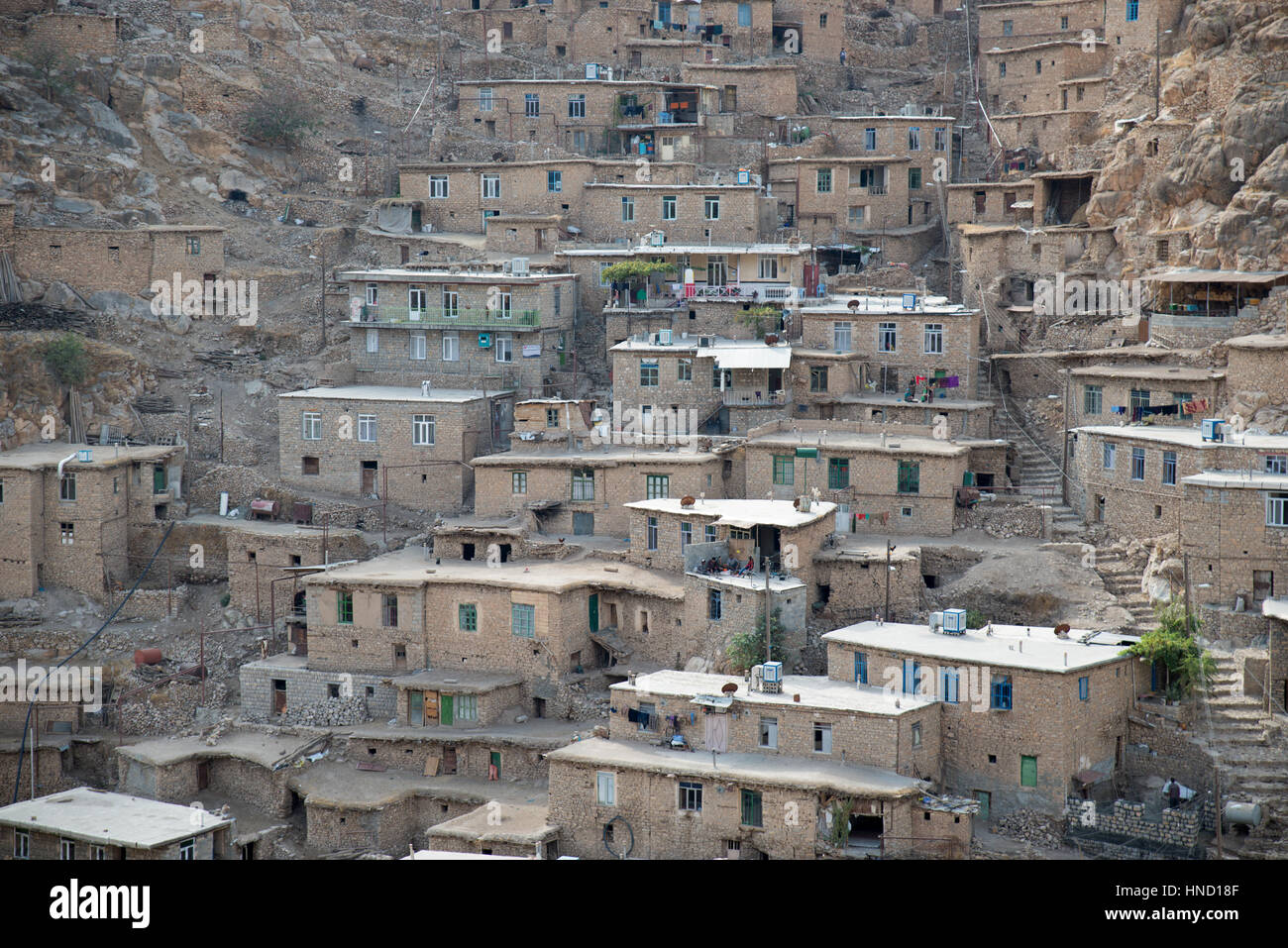 Palangan ancient village, Iranian Kurdistan, Iran Stock Photo