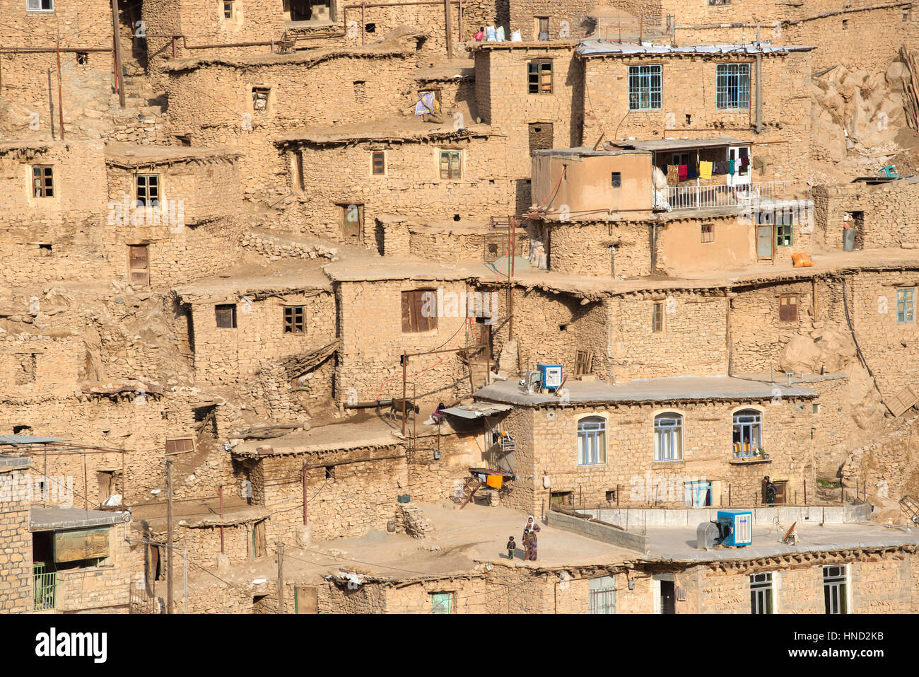 Palangan ancient village, Iranian Kurdistan, Iran Stock Photo