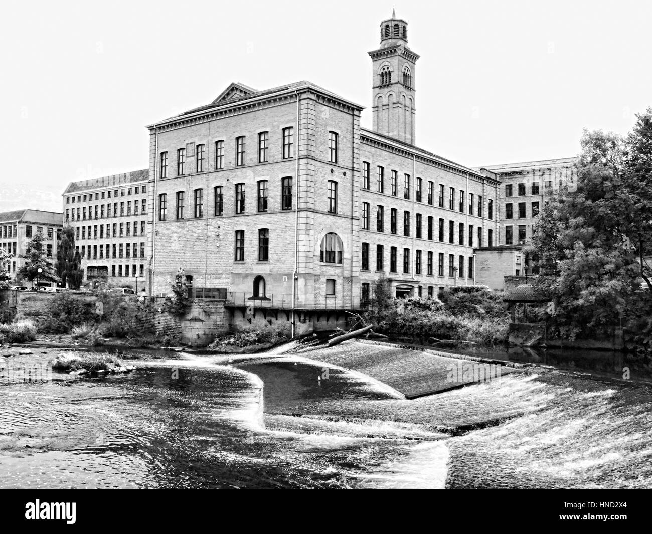Saltaire woolen and textile mill, Shipley, West Yorkshire, England Stock Photo