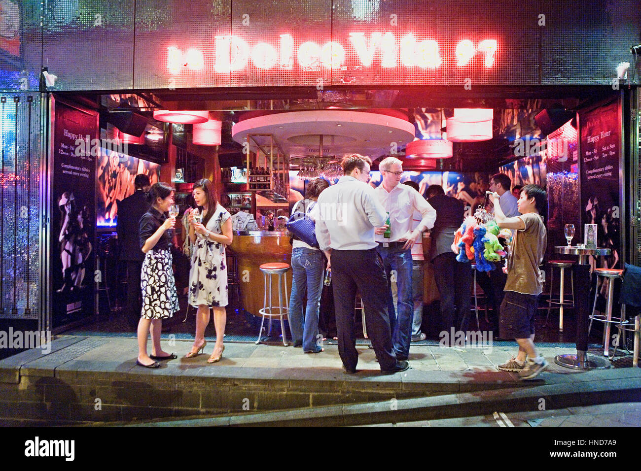 La Dolce Vita. In Lan Kwai Fong, famous for its bars and nightlife,Hong