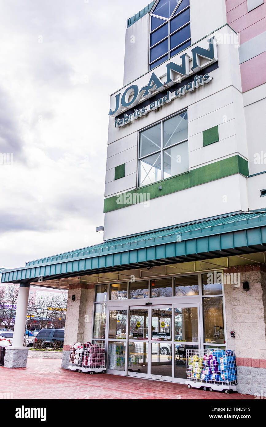 Fairfax, USA January 27, 2017 JoAnn fabrics and crafts store facade