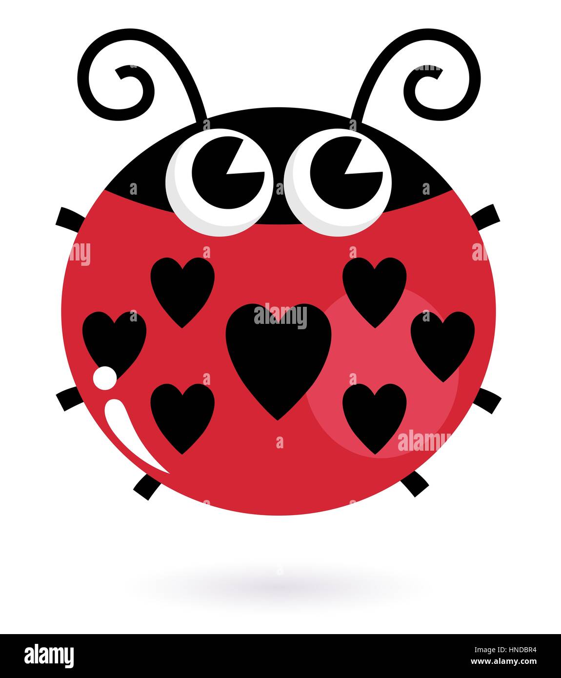 Cute heart shaped ladybug. Kids illustration Stock Photo Alamy