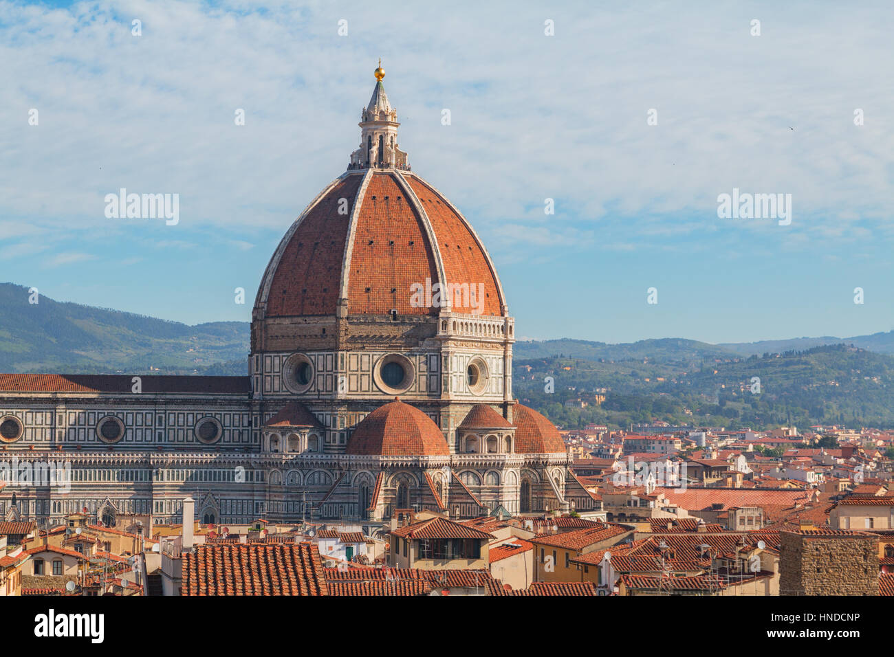 Panorama of the Florence city and the Cathedral Santa Maria del Fiore ...