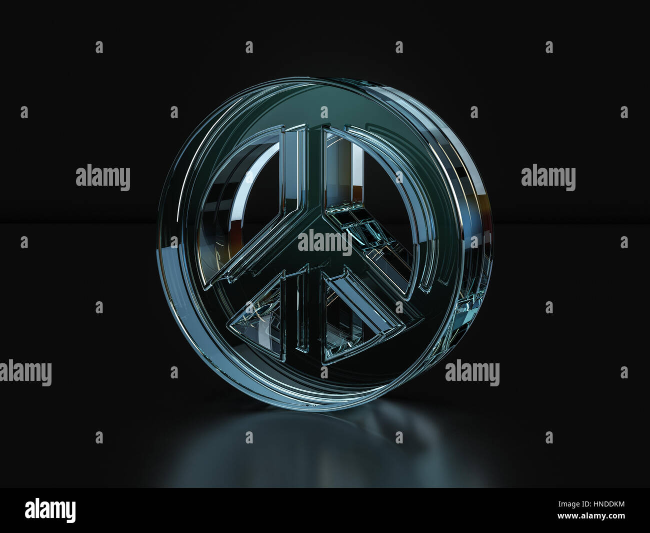 Glass peace symbol on a black background. 3D illustration Stock Photo -  Alamy