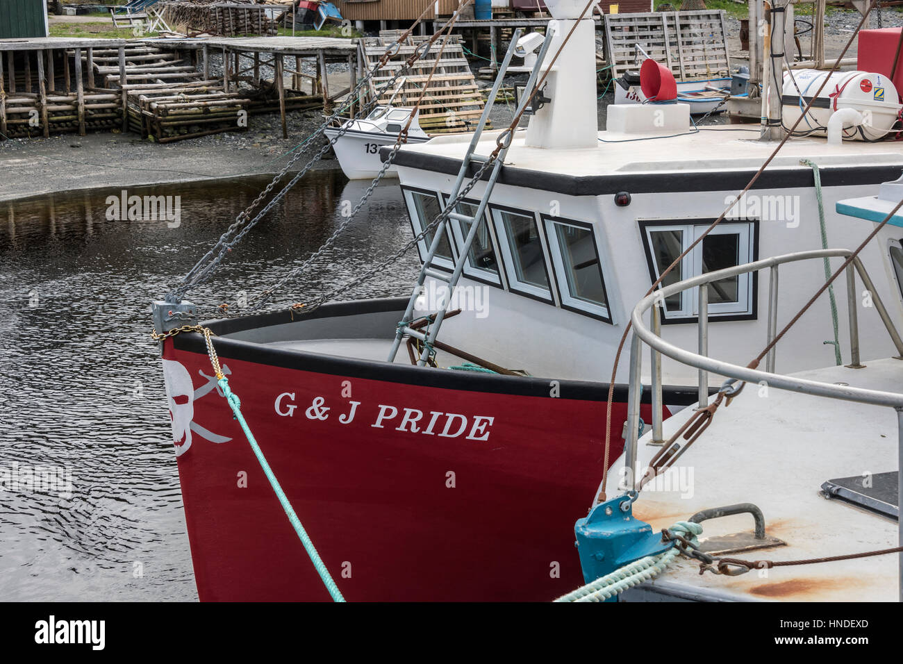 Fishing boats at Trout River, Newfoundland Stock Photo Alamy