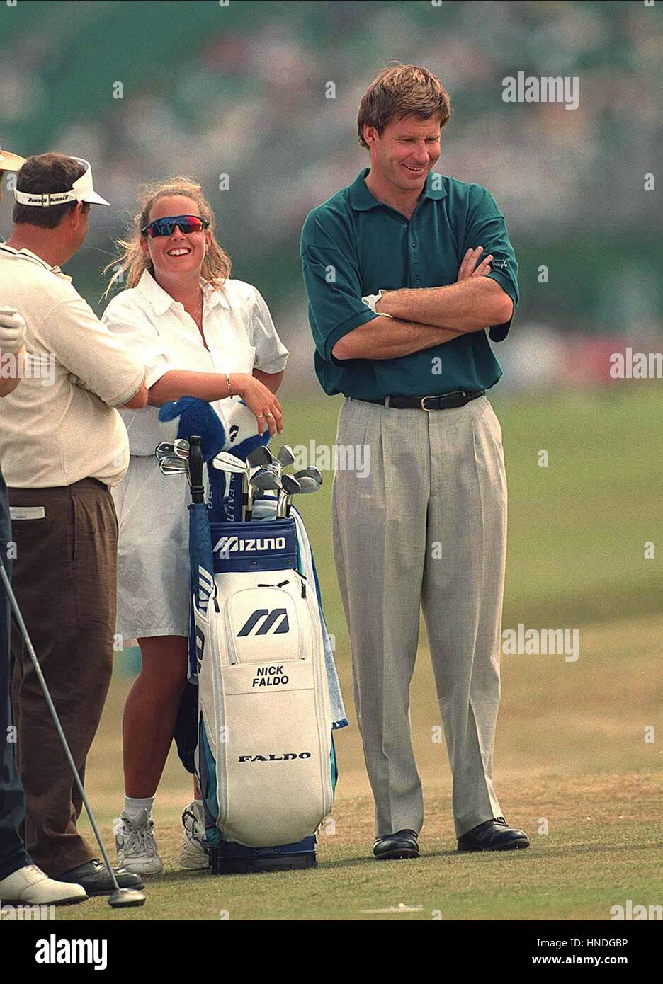 NICK FALDO & CADDY FANNY BRITISH OPEN 1995 ST. ANDREWS 19 July 1995