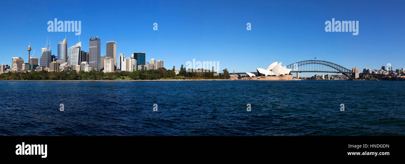 Sydney Opera House and Harbour Bridge, Sydney, Australia Stock Photo