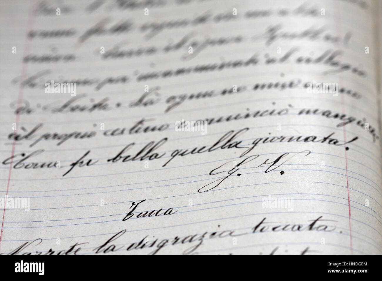 Cursive script writing hi-res stock photography and images - Alamy