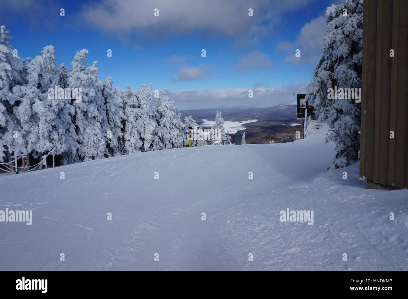Top of Ski Mountain in Vermont Stock Photo Alamy