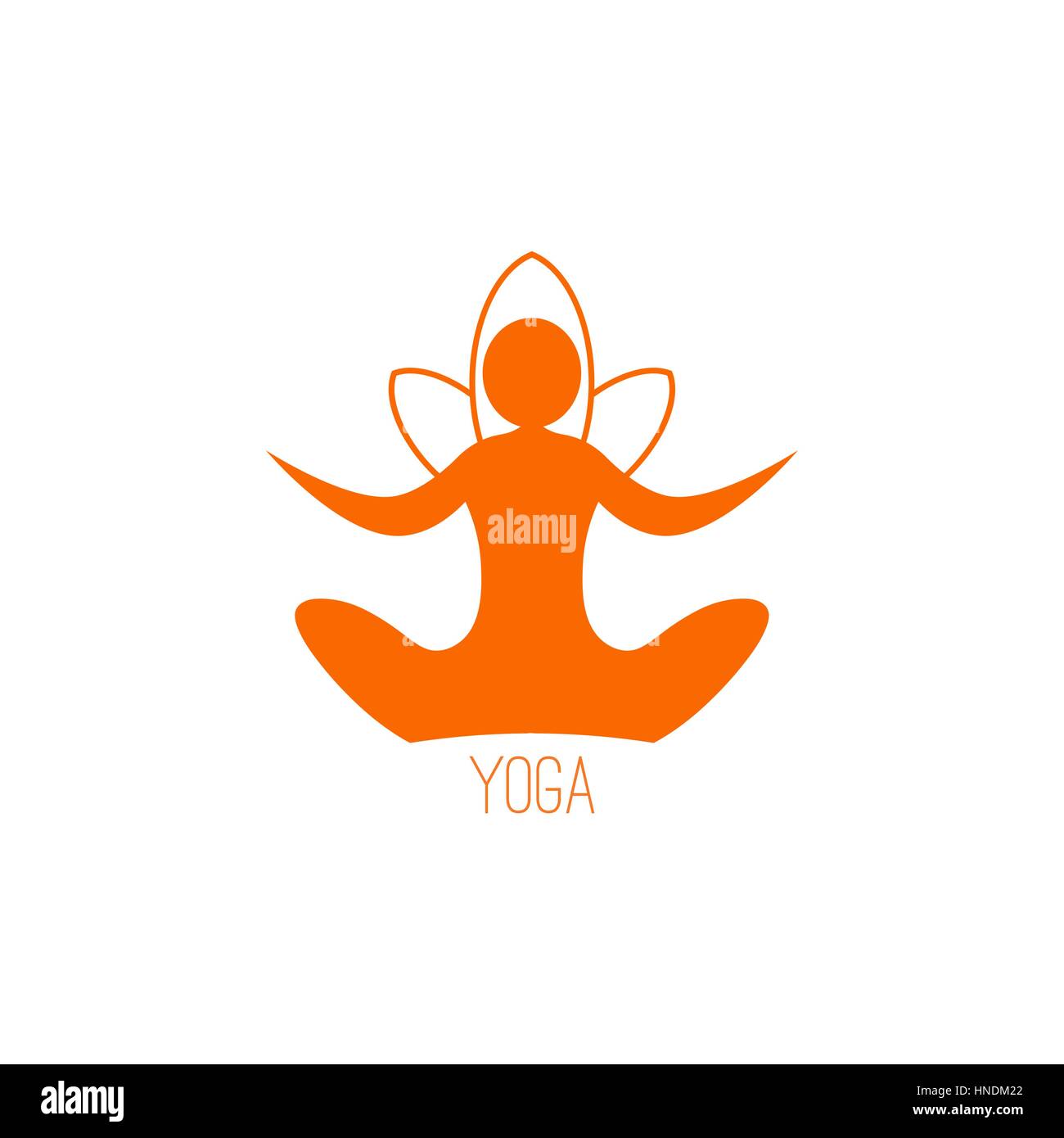 Yoga icon. Logo template on a white background. Vector logo for the