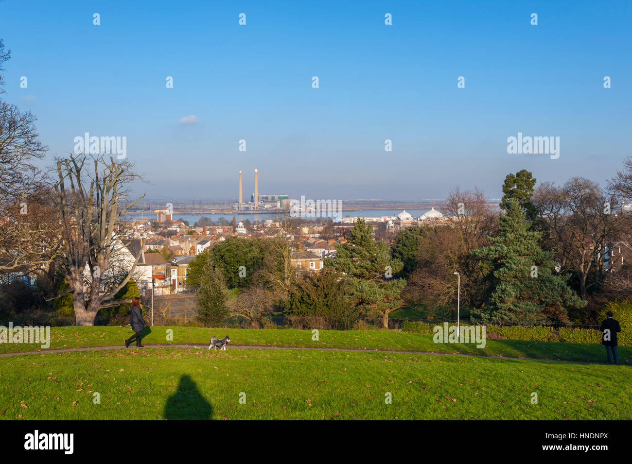 Gravesend from the top of Windmill Hill Gravesend With the old Tilbury