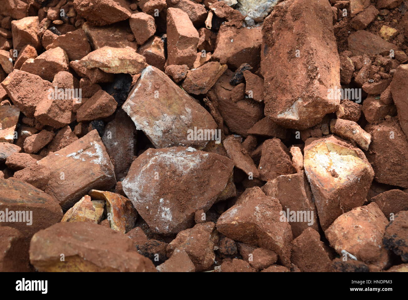 Rocks at a construction site Stock Photo