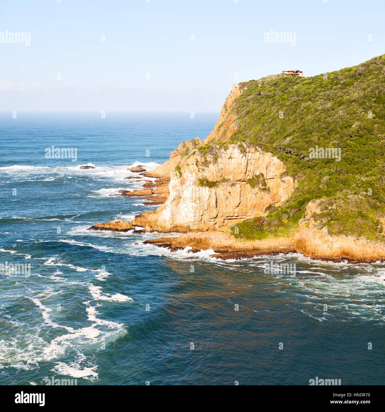 blur in south africa sky ocean tsitsikamma reserve nature and rocks ...