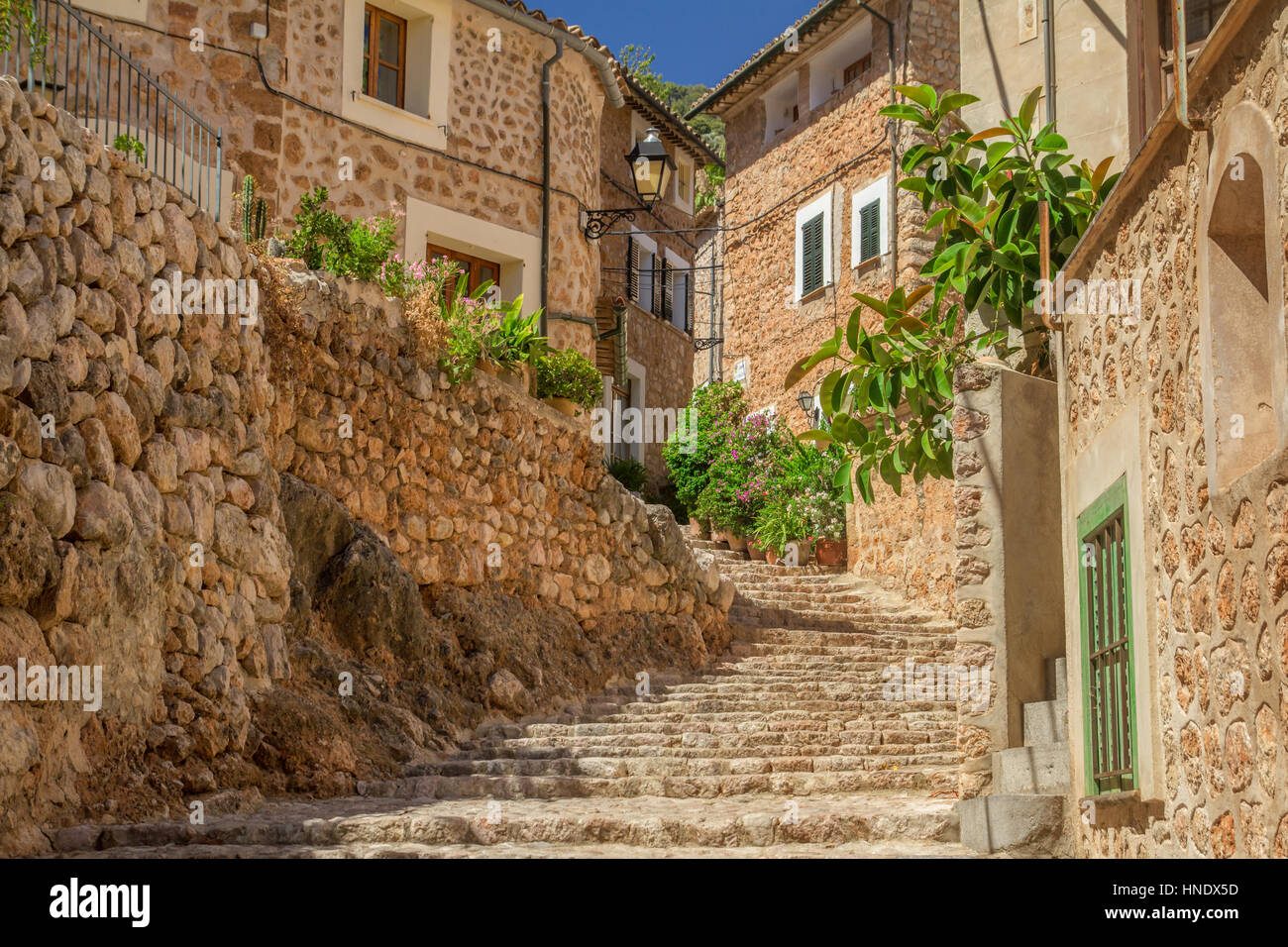 charming medieval street Stock Photo