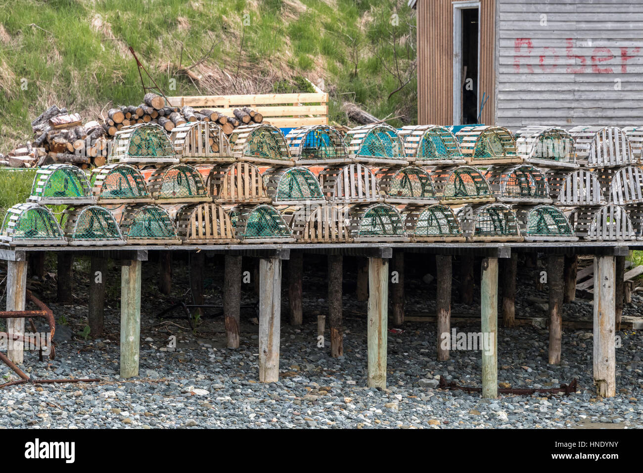 Lobster traps newfoundland hi-res stock photography and images - Alamy