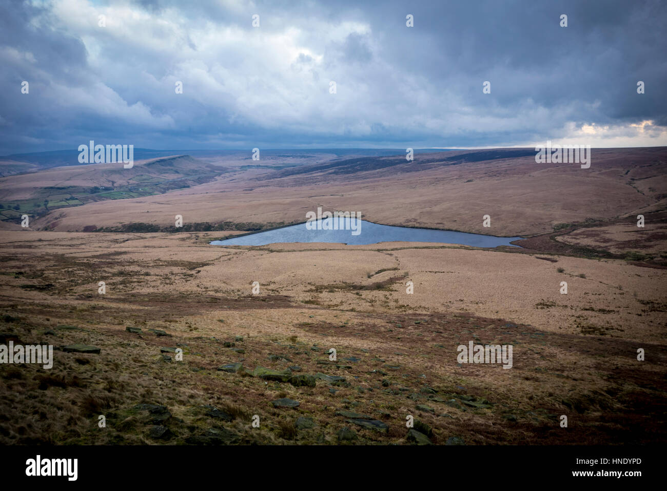March Haigh Reservoir, South Pennines, Kirklees, West Yorkshire, UK Stock Photo