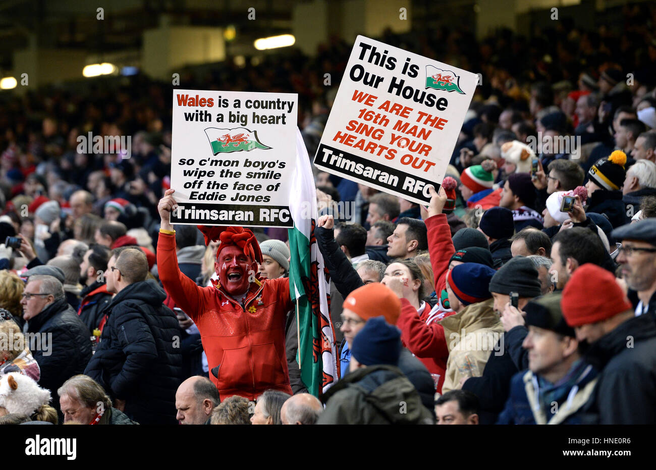 Wales fans in the stands during the RBS 6 Nations match at the ...