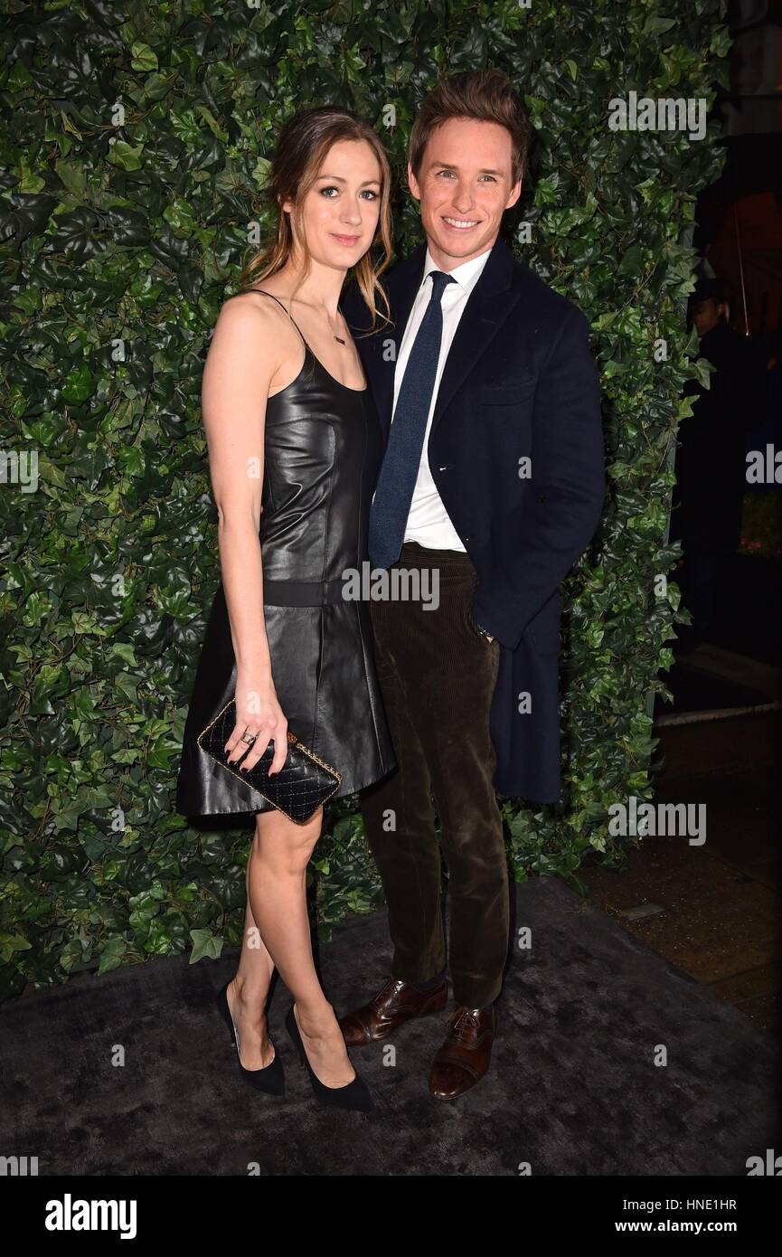 Eddie Redmayne and Hannah Bagshawe attending the Charles Finch and Chanel hosted pre-BAFTA party at Annabel's in London. Stock Photo