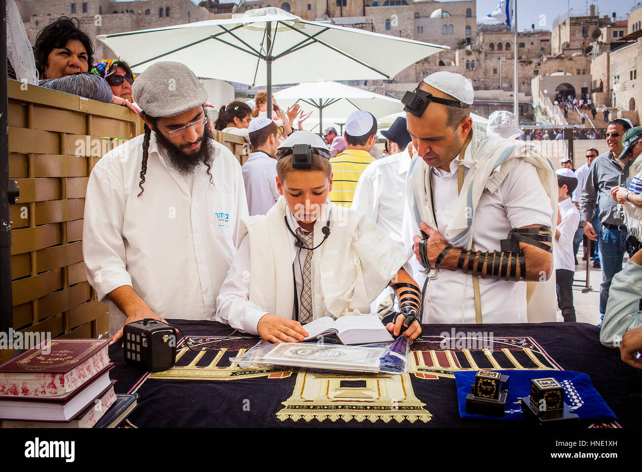 Wailing Wall, Western Wall, men, Bar Mitzvah ceremony, Jewish Quarter