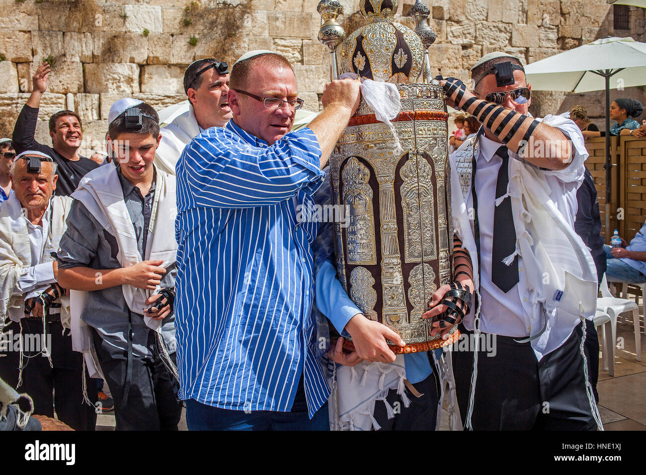 Wailing Wall, Western Wall, men, Bar Mitzvah ceremony, Jewish Quarter