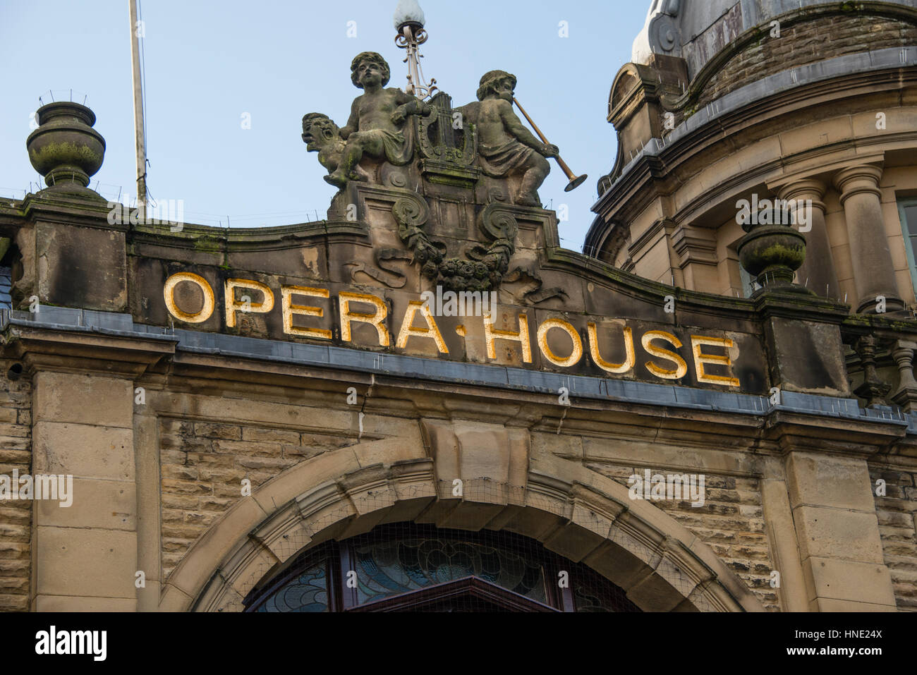 A close up of the name of Buxton Opera House Stock Photo Alamy