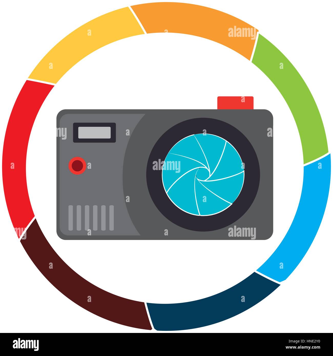 colorful border with analog camera vector illustration Stock Vector ...