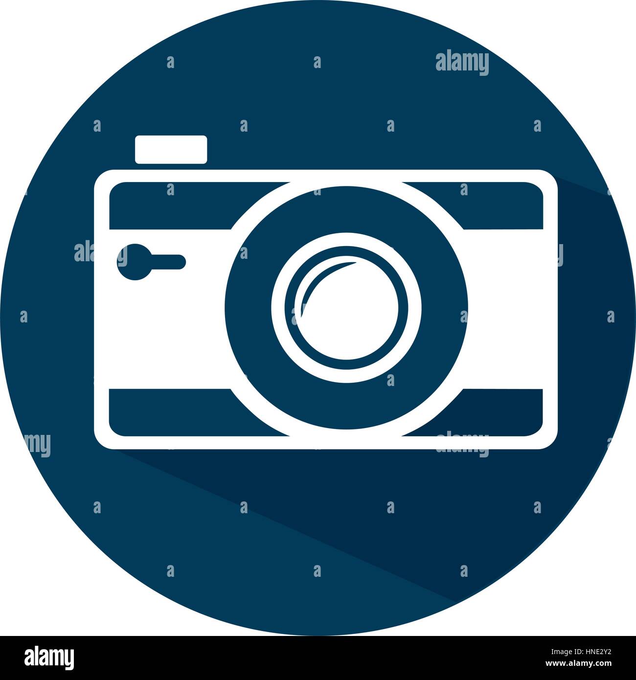 circular border with silhouette analog camera vector illustration Stock ...