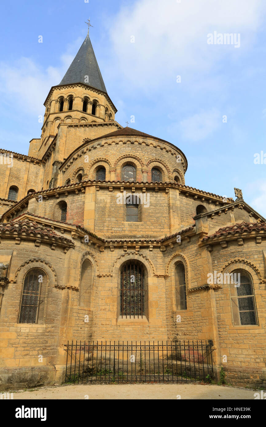The apse and chapels. Sacred Heart Basilica. Paray-le-Monial. Stock Photo