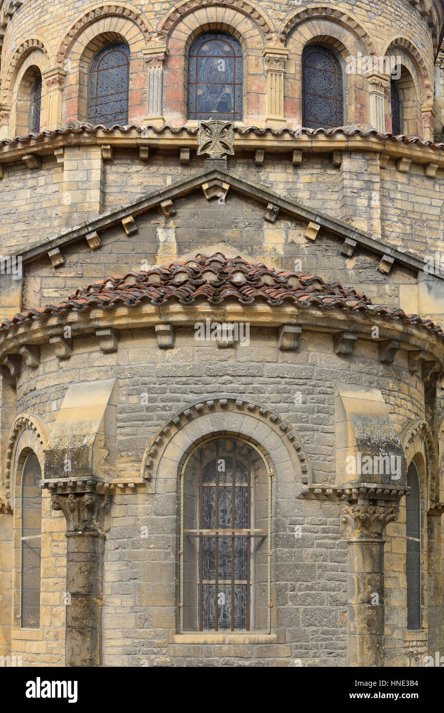 The apse. Sacred Heart Basilica. Paray-le-Monial. Stock Photo