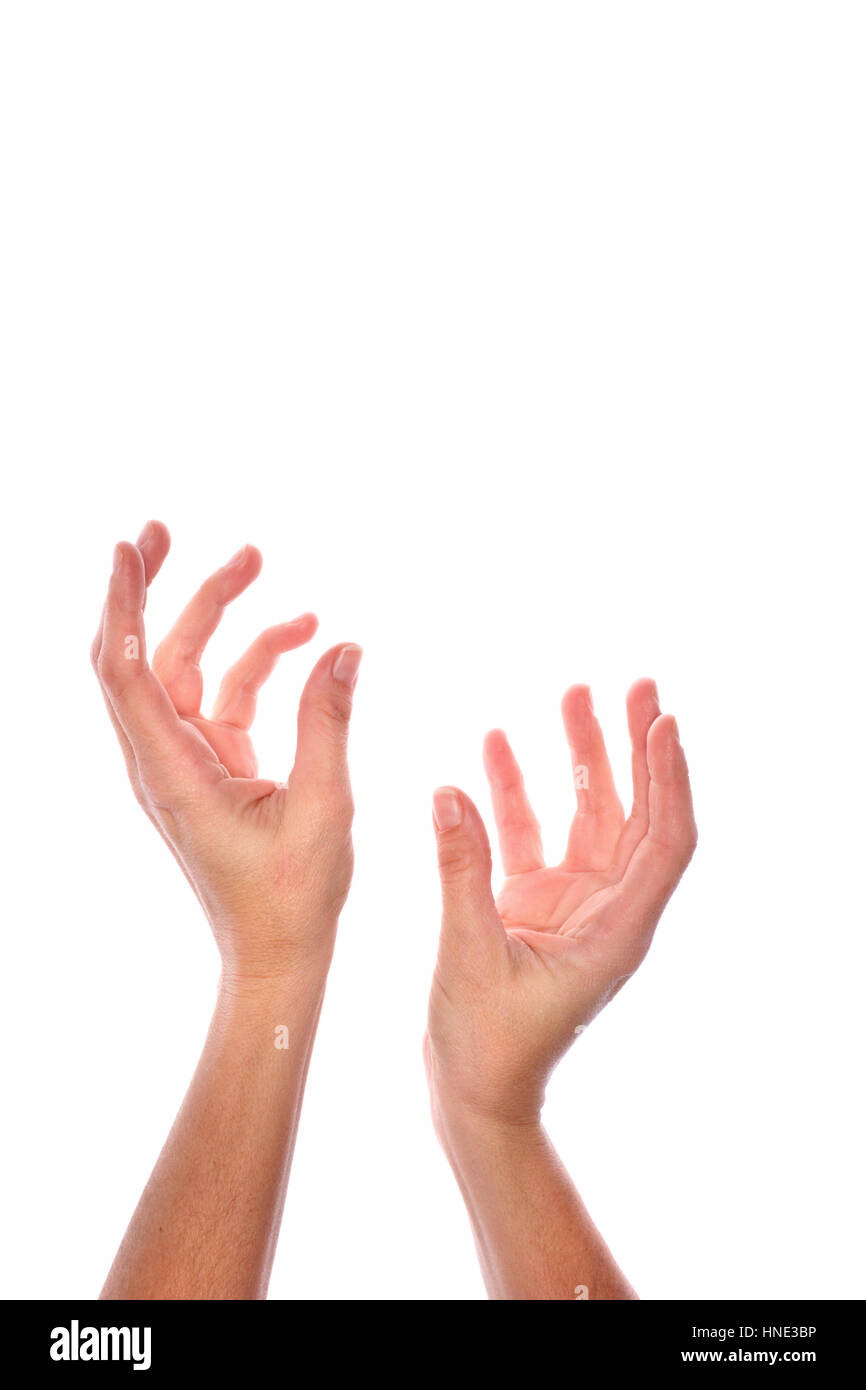 Hands reaching sky Cut Out Stock Images & Pictures - Alamy