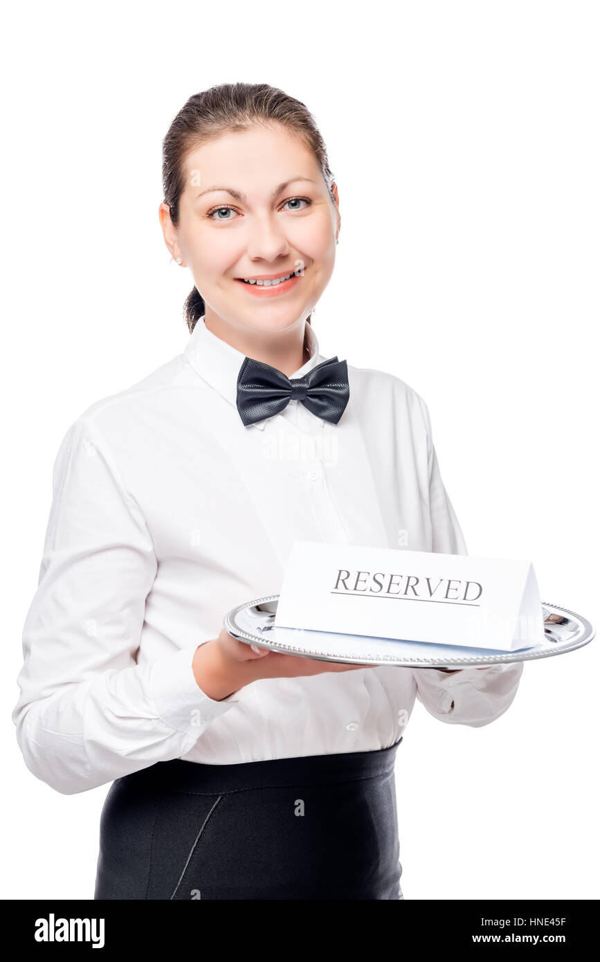 Waitress waiter holding tray in hi-res stock photography and images - Page  4 - Alamy
