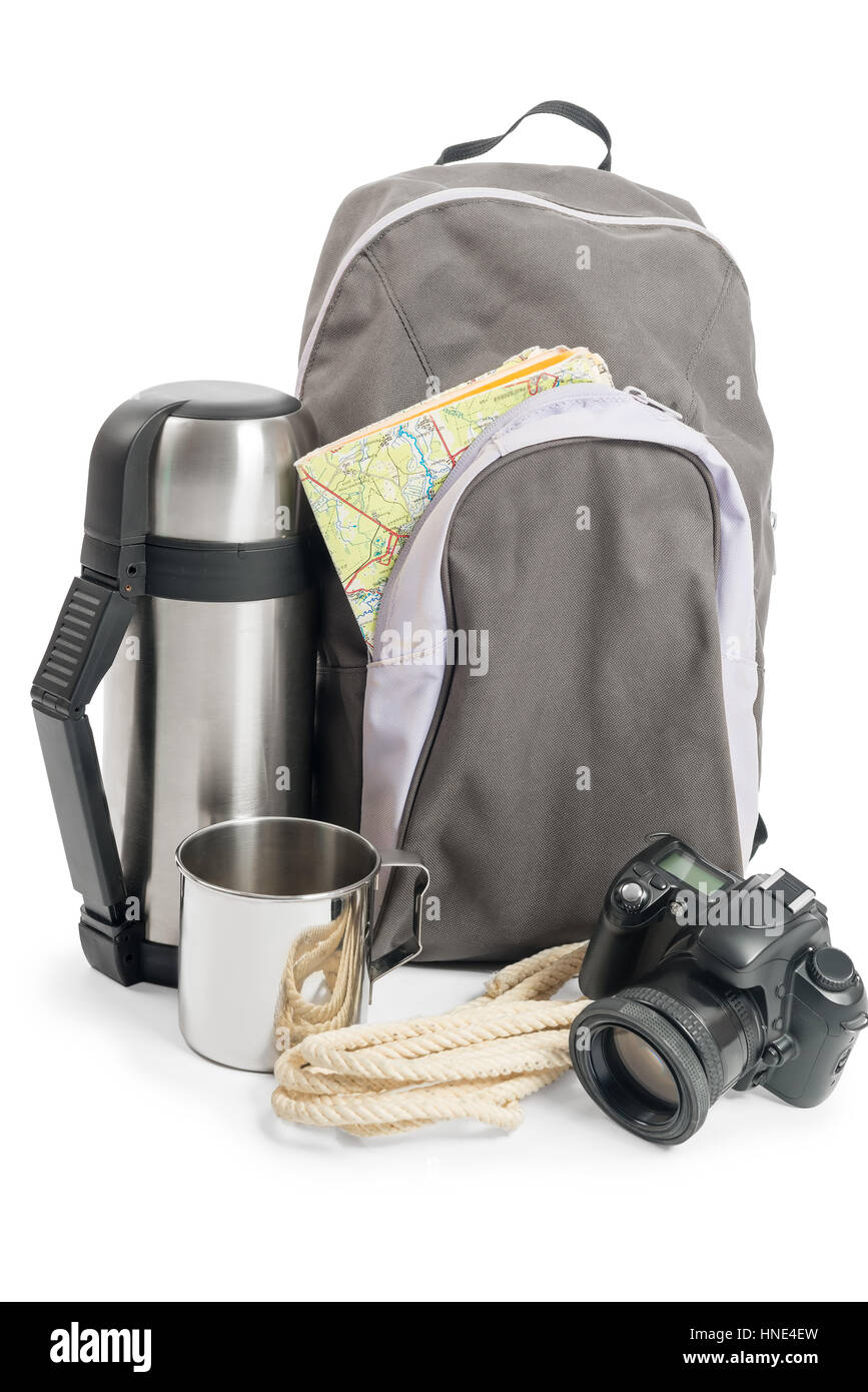 set for tourist trips in the country, isolated Stock Photo - Alamy