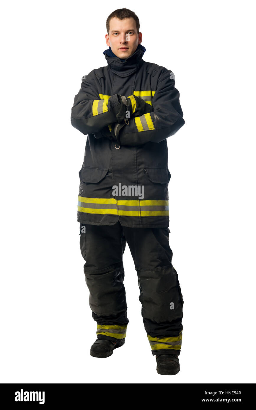 Young man fire extinguisher fire hi-res stock photography and images ...