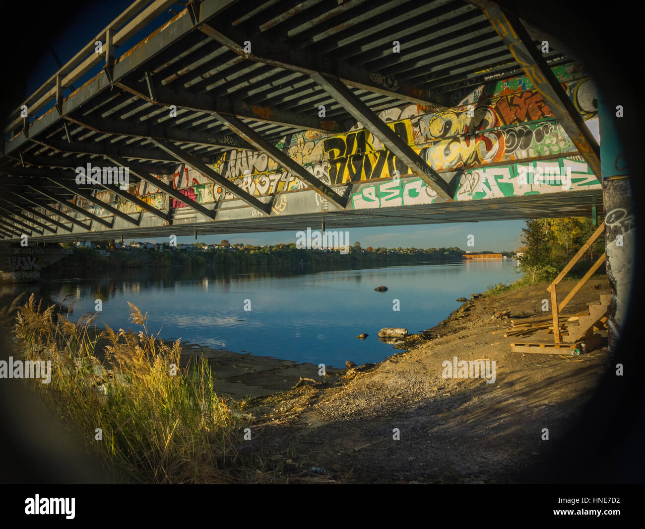 PapineauLeblanc Bridge from Montreal to Laval Stock Photo Alamy