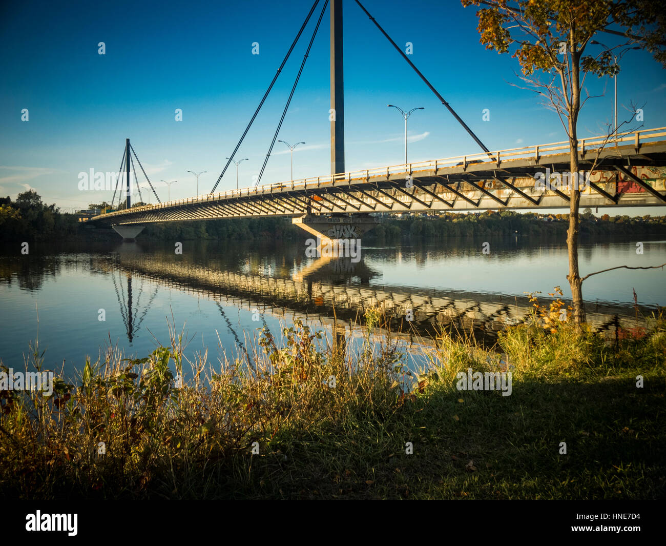 PapineauLeblanc Bridge from Montreal to Laval Stock Photo Alamy