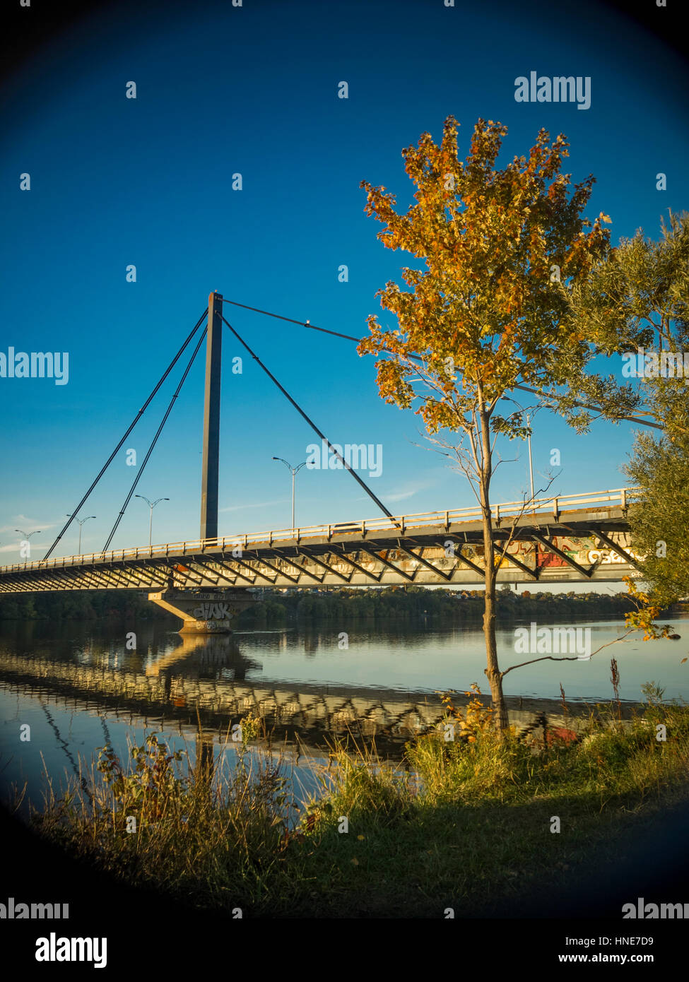 PapineauLeblanc Bridge from Montreal to Laval Stock Photo Alamy