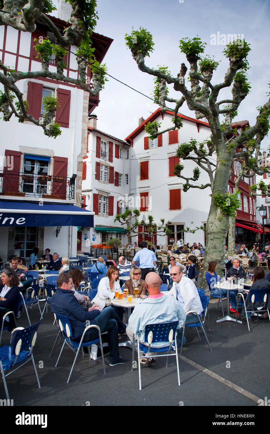 Louis XIV square. SaintJeandeLuz. PyrénéesAtlantiques, France Stock