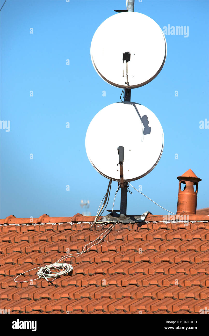 Old house and satellite dish hires stock photography and images Alamy