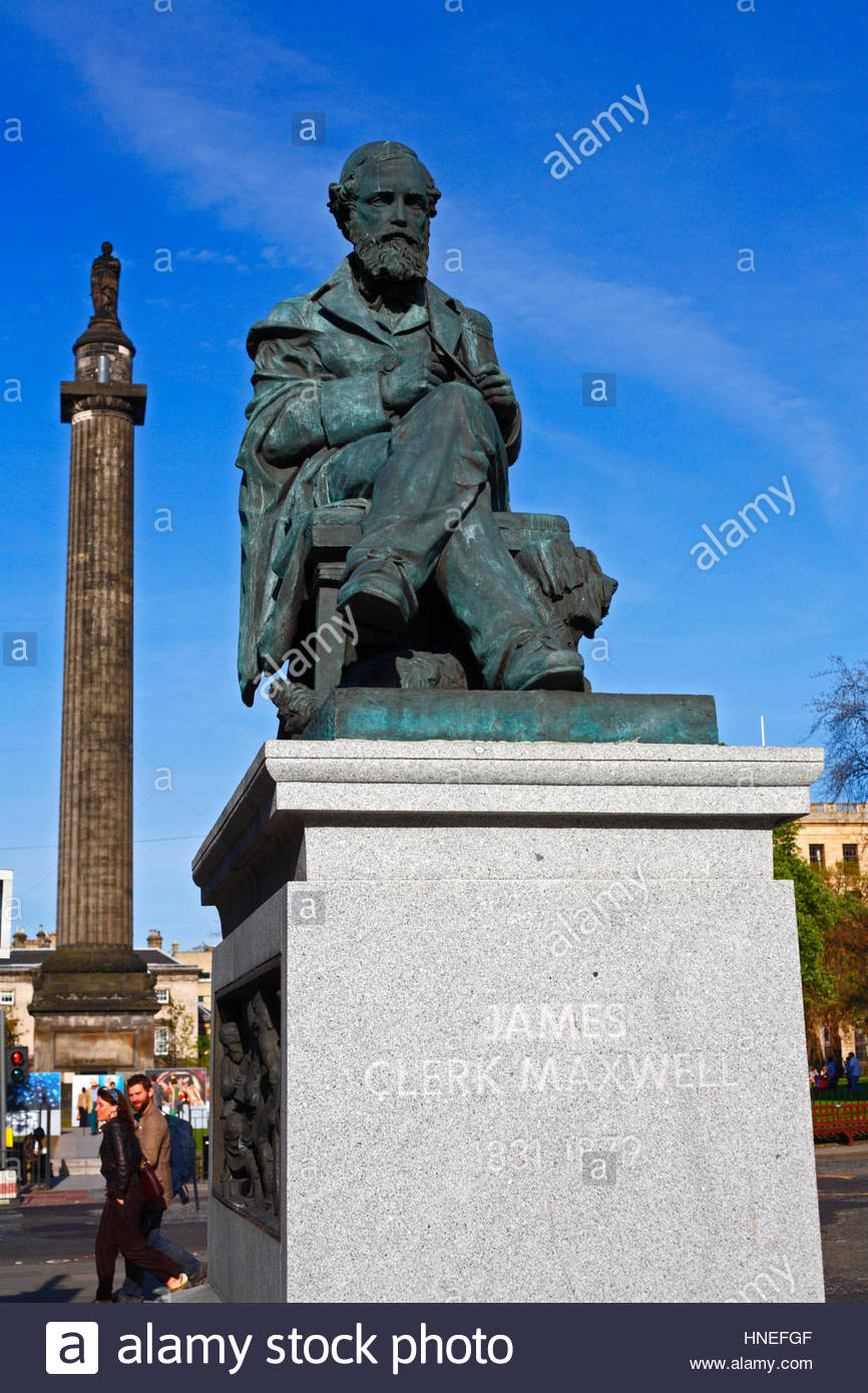James Clerk Maxwell, 1831 - 1879, 19th century Scottish Scientist, statue in George Street Edinburgh, Scotland Stock Photo