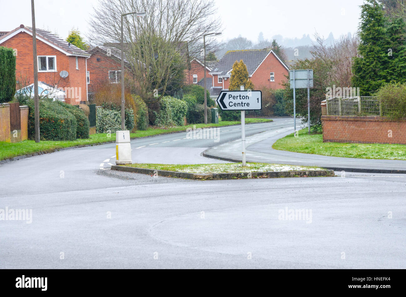 A view down The Parkway on the Perton housing estate in South