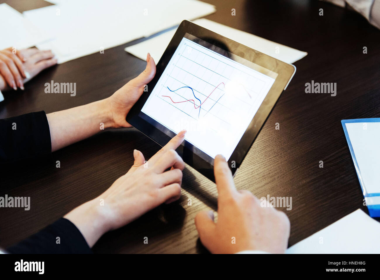 Using the computer digital students during the task Stock Photo - Alamy