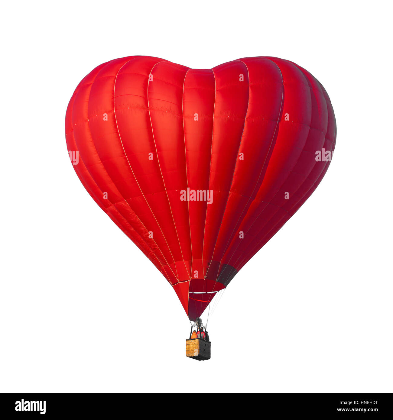 Red air balloon in the shape of a heart isolated on a white background Stock Photo