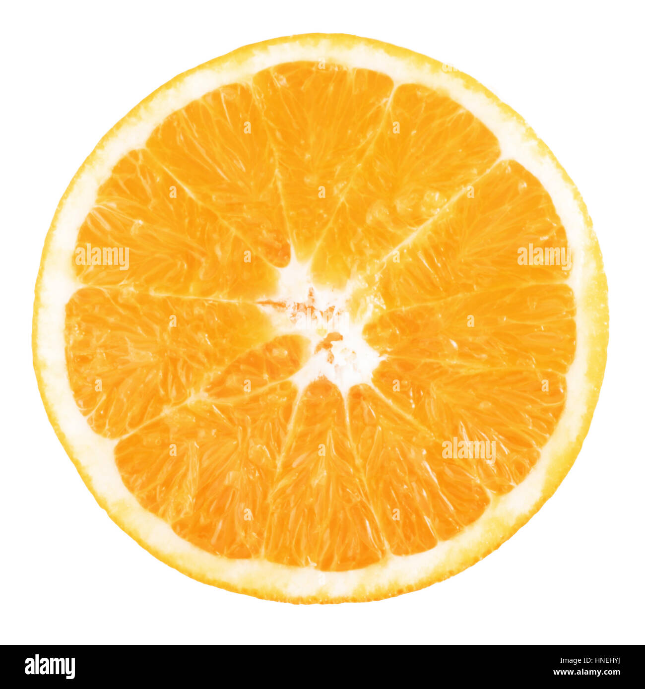 Slice of fresh orange isolated on white background Stock Photo - Alamy