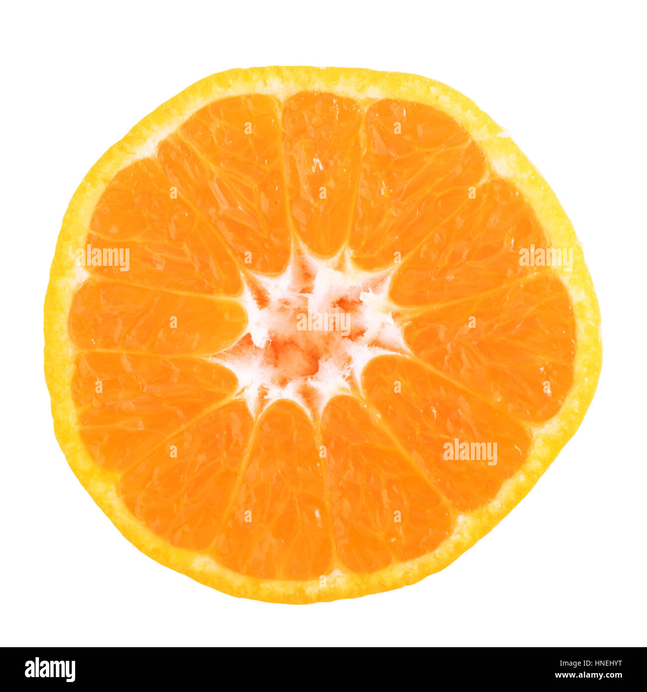 Slice of fresh orange isolated on white background Stock Photo - Alamy