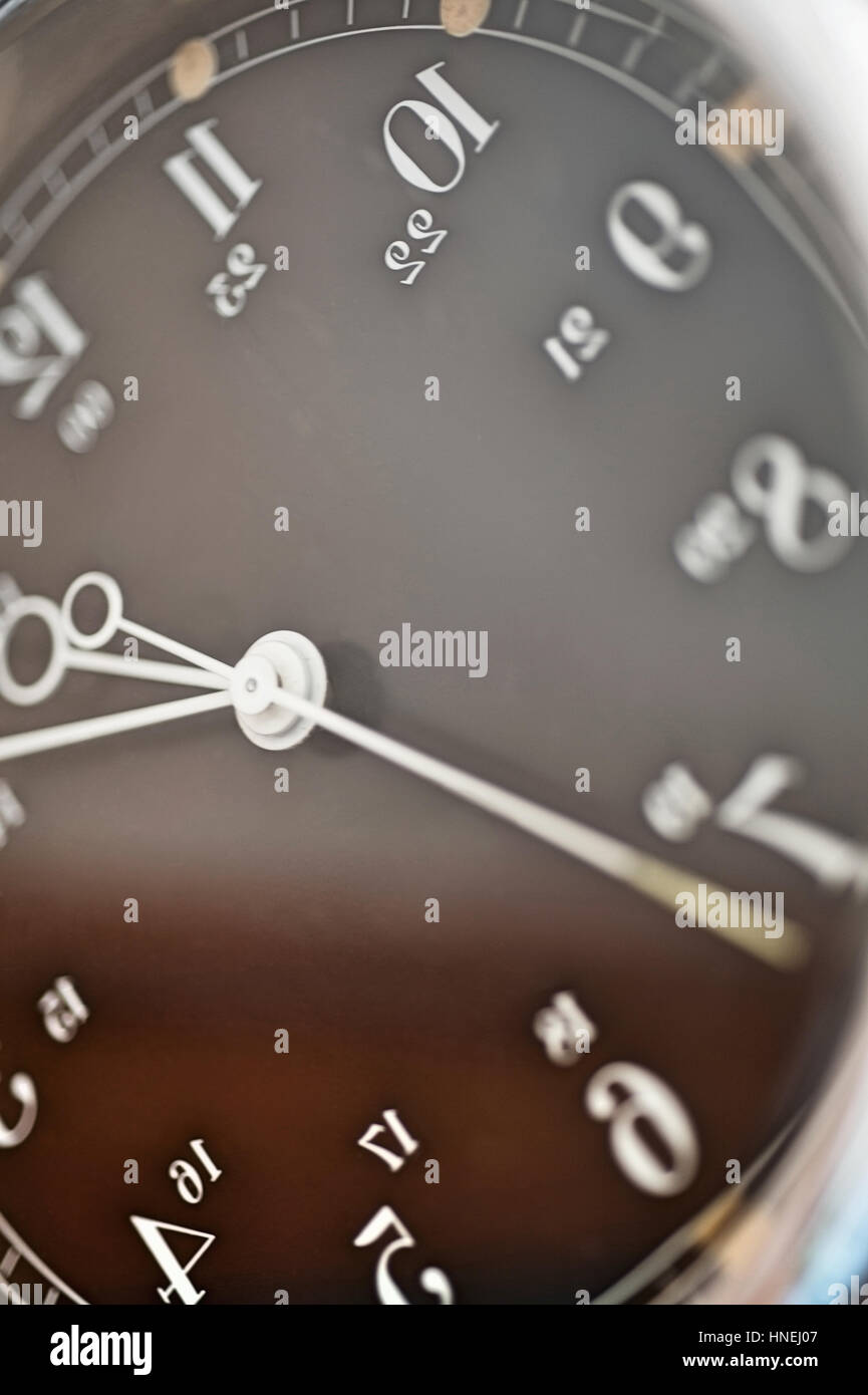 Close-up of dial on yacht Stock Photo