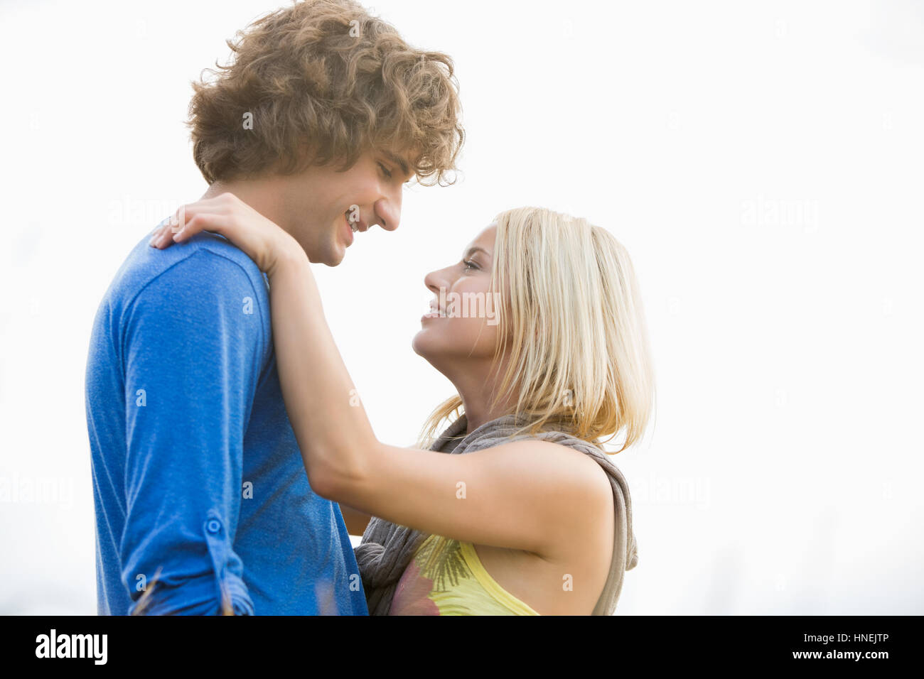 Looking at each other profile hi-res stock photography and images - Alamy