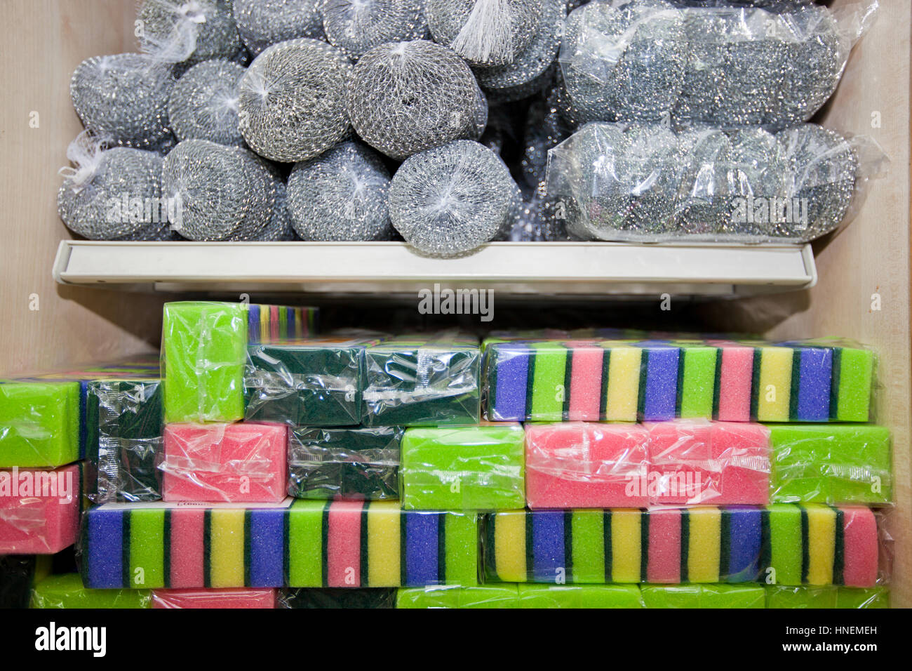 Cleaning supplies in store Stock Photo Alamy